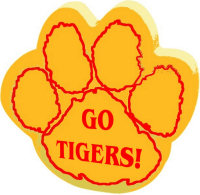 Foam Hands: 12.5 inch Paw Print Foam Mitts with Outlined Pads